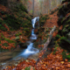 Autumn has arrived to one of many small streams in Slovensky raj National Park.