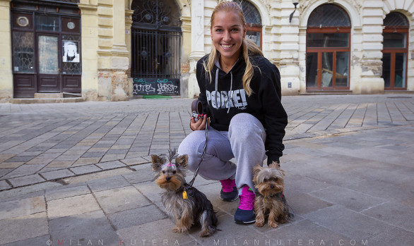 Dominika Cibulkova and her Dogs