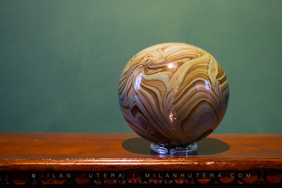An unusually shaped Murano Glass on display at Museo del Vetro