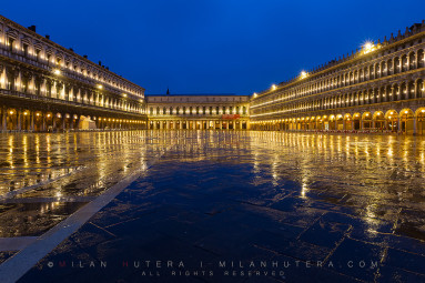 Rainy dawn at Piazza San Marco, Venice