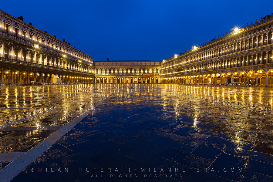 Rainy Dawn at Piazza San Marco