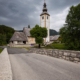 A small church on the shores of Bohinj Lake, Slovenia.