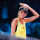 Smile and tears from Slovak tennis player Daniela Hantuchova after her farewell singles match against Belgian Grand Slam Champion Kim Clijsters in Bratislava, Slovakia.