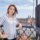 Swiss tennis player Belinda Bencic atop the city tower in Trnava, Slovakia. Belinda joined the ranks of Empire Tennis Academy in Trnava in August 2017.