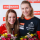 Anastasiya Kuzmina and Paulina Fialkova met the press at Viessmann Slovakia Headquarters after their successful appearances at Pyeongchang 2018 Winter Olympic Games.