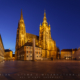 A handful of visitors enjoy a quiet evening at 3rd courtyard of Prague Castle, which is dominated by Saint Vitus Cathedral. This beautiful Gothic Cathedral is the largest of its kind in Czech republic. It was my first visit to Prague Castle during the long opening hours and I really enjoyed the place without the crowds.