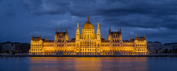 Hungarian Parliament Evening, Budapest, Hungary