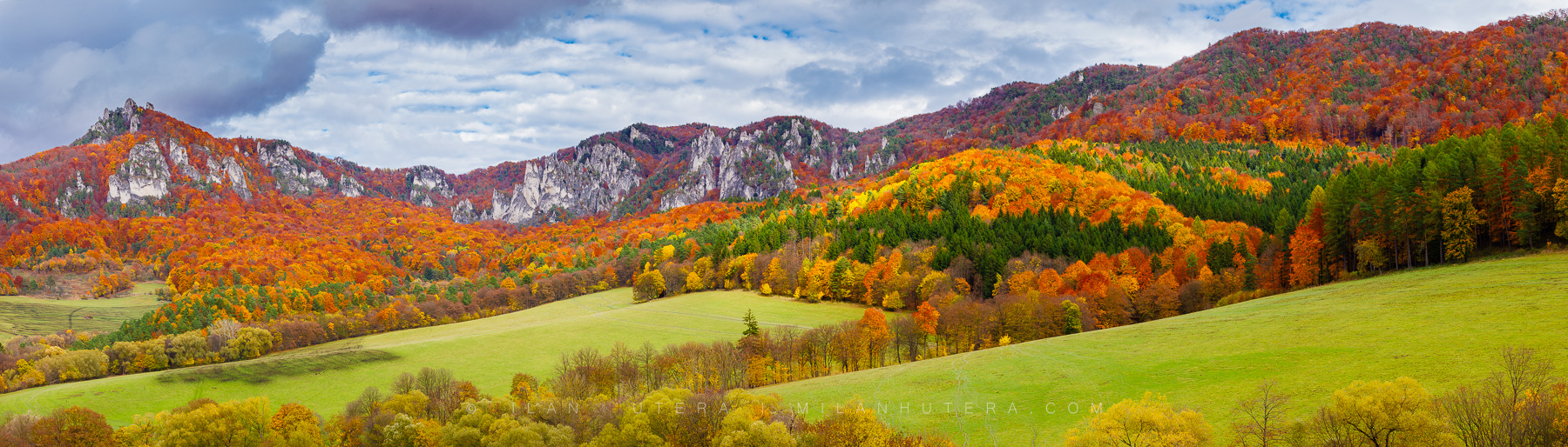 Sulov Rocks Autumn Panorama, Slovakia