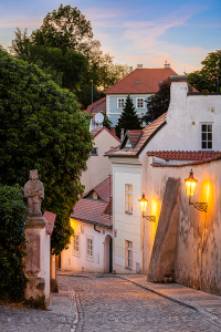 Nový Svět Evening showcases the lower section of Černínská Street as it gently slopes down toward the historic Nový Svět quarter in Hradčany